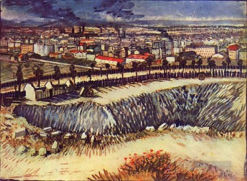 パリ郊外 モンマルトル近くのヴィンセント・ファン・ゴッホの風景 Oil Paintings